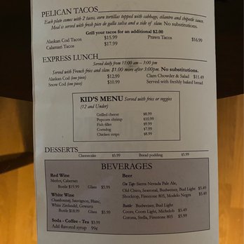 Pelicans Roost Chowder House menu 3